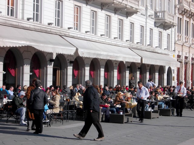 Along Piazza Unita d’Italia