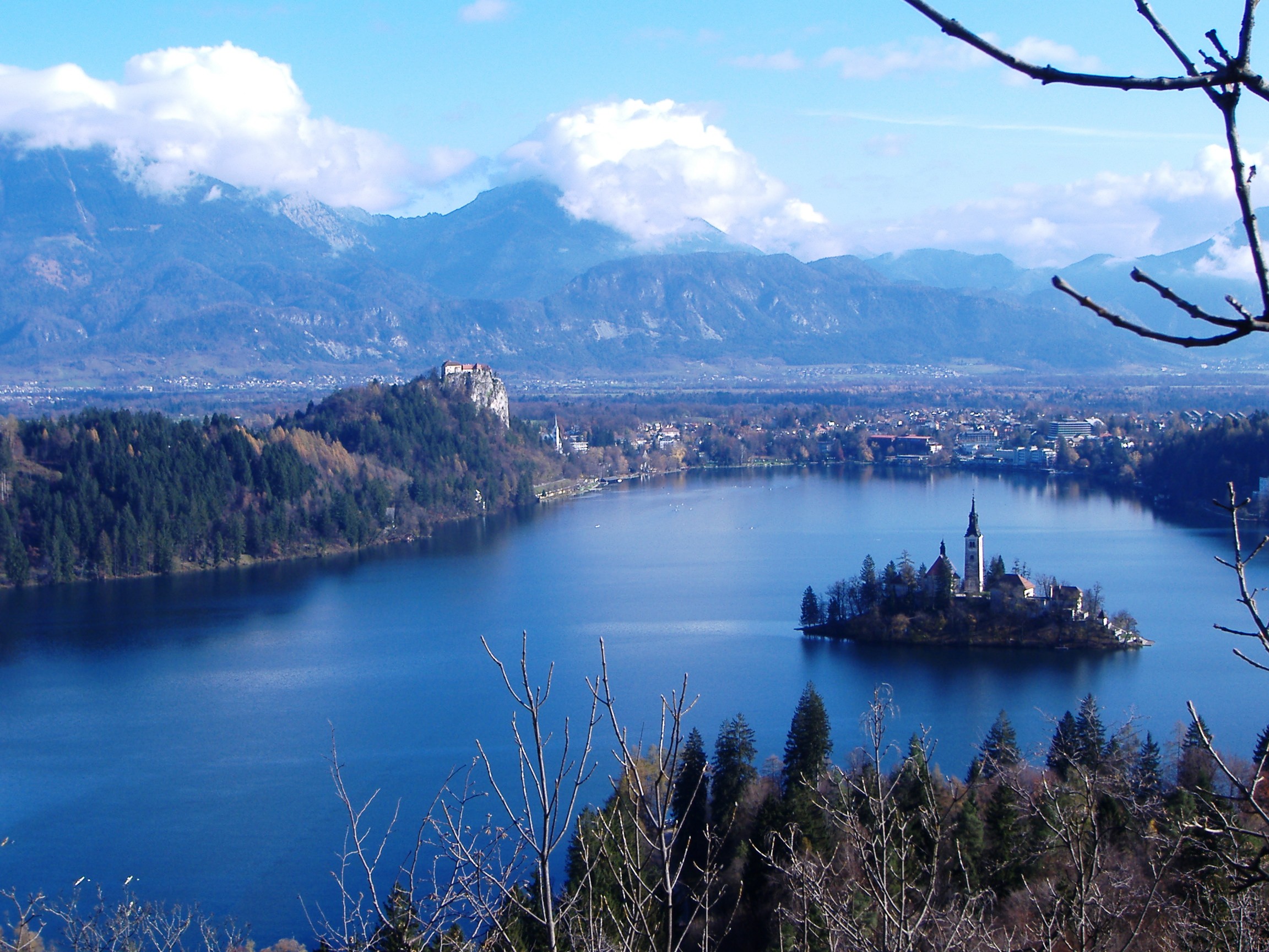 Classic panorama of Lake Bled - as viewed from Mala Osojnica