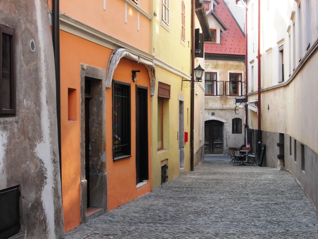 Typical (tidy) Medieval streets of Škofja Loka