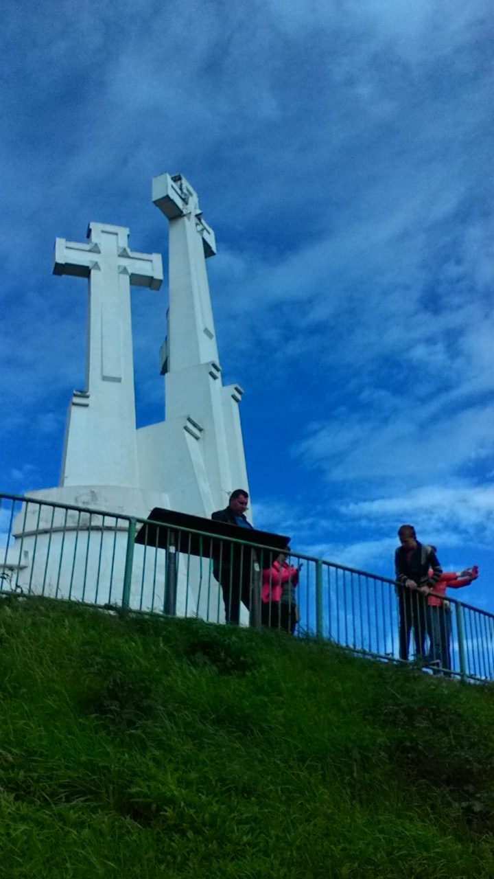 Three Crosses (Lithuanian: Trys kryžiai) hilltop monument in Vilnius